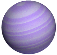 purple planet moving through space